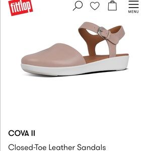 Fit flop Cova II closed toe leather Sandal-mink.